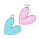 Enameled Zamak Charm Heart 15mm