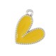 Enameled Zamak Charm Heart 15mm