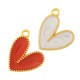Enameled Zamak Charm Heart 15mm