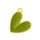 Enameled Zamak Charm Heart 15mm