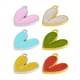 Enameled Zamak Charm Heart 15mm