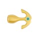Enameled Zamak Clasp Anchor with Evil Eye 14x17mm Ø3.2mm
