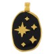 Ciondolo Ovale in Zama Smaltata Shine Bright con Stelle 14X19 mm