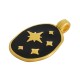 Ciondolo Ovale in Zama Smaltata Shine Bright con Stelle 14X19 mm