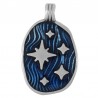 Placcato argento antico 999°/ Blu trasparente