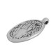 Enameled Zamak Charm Oval with Hand Heart 12x21mm