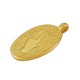 Enameled Zamak Charm Oval with Hand Heart 12x21mm
