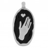 999° Silver Antique Plated/ Black
