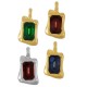 Enameled Zamak Charm Rectangular 8x11mm