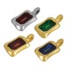 Colgante de Metal Zamak Rectangular con Esmalte 8x11mm