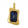 Placcato oro 24 carati/ Blu trasparente