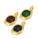 Enameled Zamak Charm Irregular 9x10mm