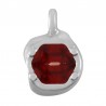 Placcato argento antico 999° / Rosso trasparente