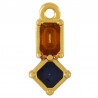 Placcato oro 24 carati/ Ametista trasparente/ Blu