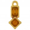 24K Gold Plated/ Transparent Orange