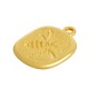 Enameled Zamak Charm Square with Bee 16x18mm