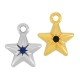 Colgante de Metal Zamak Estrella con Esmalte 11mm