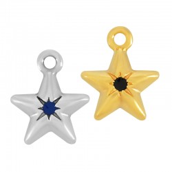 Charm Étoile en Zamak Émaillé 11 mm