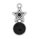 Enameled Zamak Charm Star Round 8x16mm