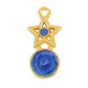 Enameled Zamak Charm Star Round 8x16mm