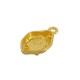 Enameled Zamak Charm Teardrop with Evil Eye 10x15mm