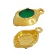 Enameled Zamak Charm Teardrop 10x15mm