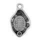 Enameled Zamak Charm Teardrop 10x15mm