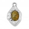 24K Gold Plated/ Glitter Yellow Topaz