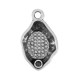 Enameled Zamak Charm Teardrop 10x15mm