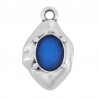 Placcato argento antico 999°/ Blu trasparente
