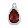 Placcato argento antico 999° / Rosso trasparente
