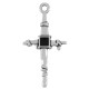 Enameled Zamak Pendant Cross 17x32mm