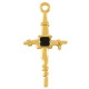 Enameled Zamak Pendant Cross 17x32mm