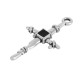 Enameled Zamak Pendant Cross 17x32mm