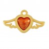 24K Gold Plated/ Transparent Red