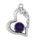 Ciondolo a Forma di Cuore in Zama Smaltata 19 mm