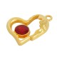 Enameled Zamak Charm Heart 19mm