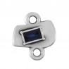 Placcato argento antico 999°/ Blu trasparente
