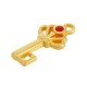 Colgante de Metal Zamak Llave con Corazón y Esmalte 15x8mm