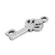 Colgante de Metal Zamak Llave con Corazón y Esmalte 15x8mm