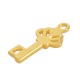 Enameled Zamak Charm Key with Heart 15x8mm