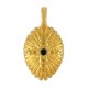 Charm Ovale en Zamak Émaillé avec Lignes Croisées 11 x 16 mm