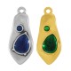 Charm Géométrique Irrégulier en Zamak Émaillé 10 x 22 mm