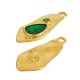 Enameled Zamak Charm Geometric Irregular 10x22mm