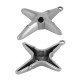 Enameled Zamak Pendant Cross 26x30mm