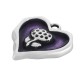 Colgante de Metal Zamak Corazón con Rosa y Esmalte 18mm