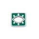 Enameled Zamak Bead Square with Evil Eye 10mm Ø1.5mm