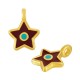 Enameled Zamak Charm Star 8mm