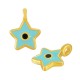 Enameled Zamak Charm Star 8mm