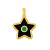 Placcato oro 24K/ Nero/ Verde intenso